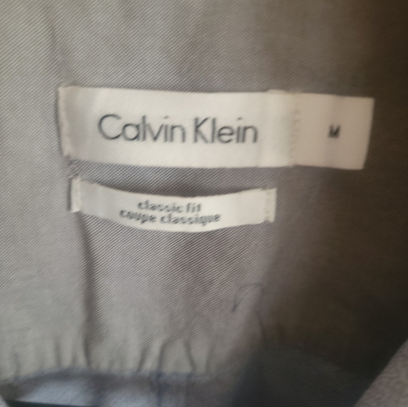 Mens sz M Calvin Klein Casual Blue shirt Long Sleeve can be rolled up - Picture 6 of 9